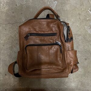 Brown Leather Women’s Backpack